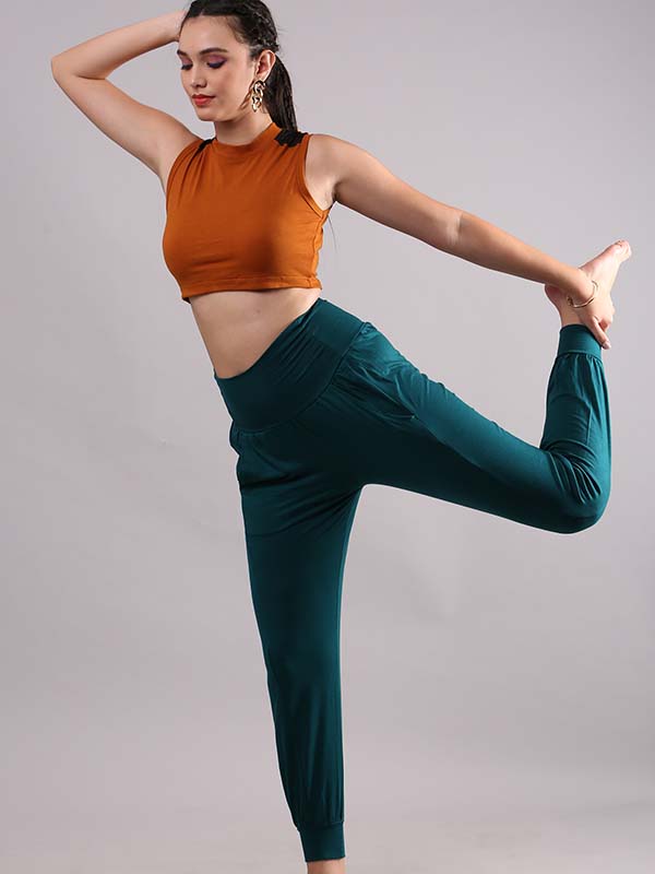 Turquoise Blue Yoga Trousers
