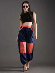 Blue - Carrot Relaxed Fit Pants