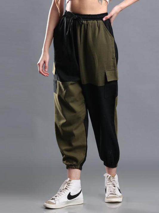 Women Swaggy Baggy Multi-Color Hip Hop Streetwear Jogger Pants