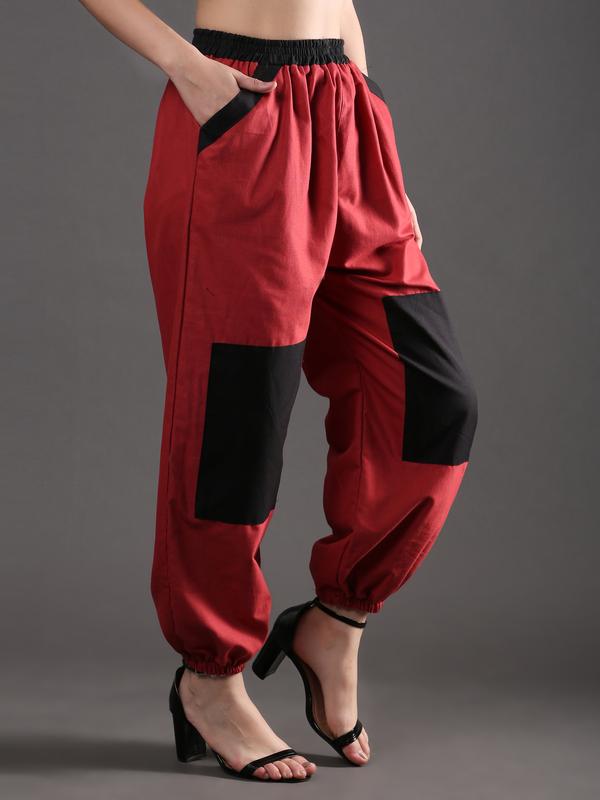 Maroon - Black Relaxed Fit Dance Pjyamas