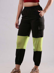 Black - Neon Green Jogger Pants