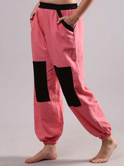 Salmon Pink - Black Relaxed Fit Dance Pjyamas