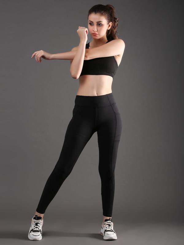 Women Solid Workout Leggings with Deep Side Pocket – The Dance Bible