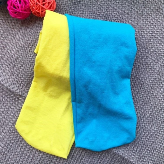 Yellow-SkyBlue Ballet Stockings for Kids