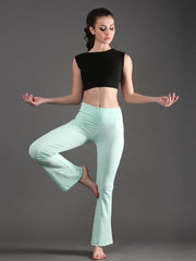 Mint Green Flared Yoga Pants