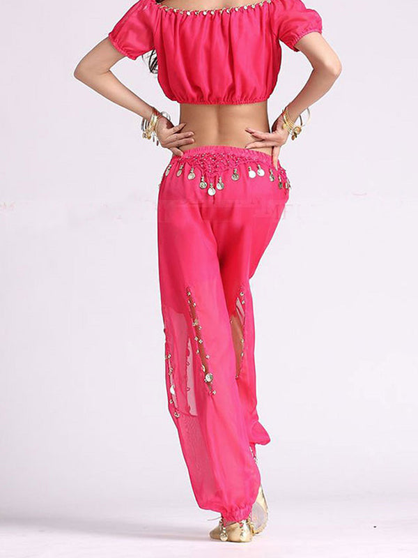 Rose Pink Belly Harem Pants for Women