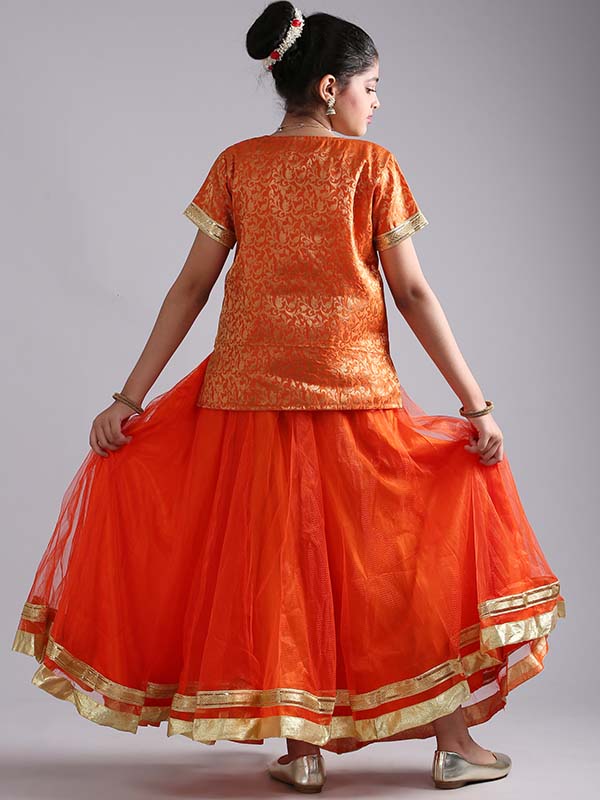 Orange Kathak Dress