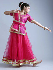 Pink kathak costume