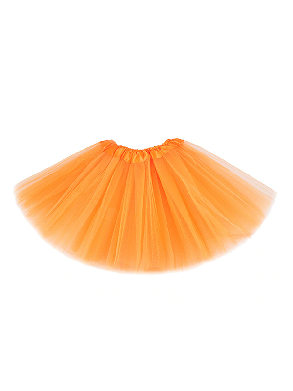 3 Layered Orange Ballet Tutu Skirt for 3-8 Years Kids
