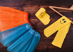3 Layered Orange Ballet Tutu Skirt for 3-8 Years Kids