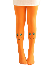 Orange Smiley Face Ballet Stockings