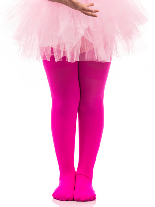 Bright Pink Footed Ballet Tights