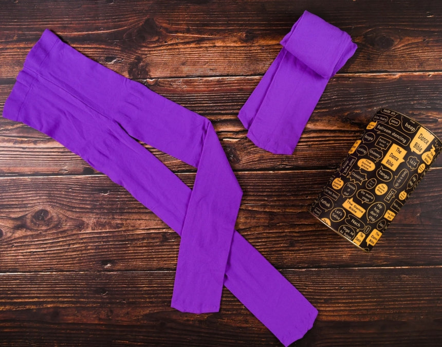 Unisex Footed Purple Color Ballet Tights โ The Dance Bible