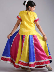 Multi Yellow Rajasthani Costume