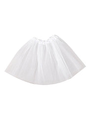 3 Layered White Ballet Tutu Skirt for 3-8 Years Kids