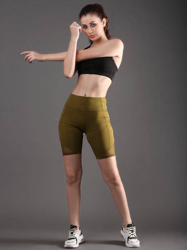 Olive Yoga Shorts