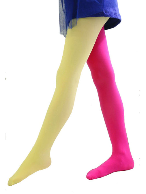 Yellow-Pink Footed Ballet Tights