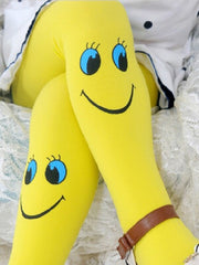 Yellow Smiley Face Ballet Tights